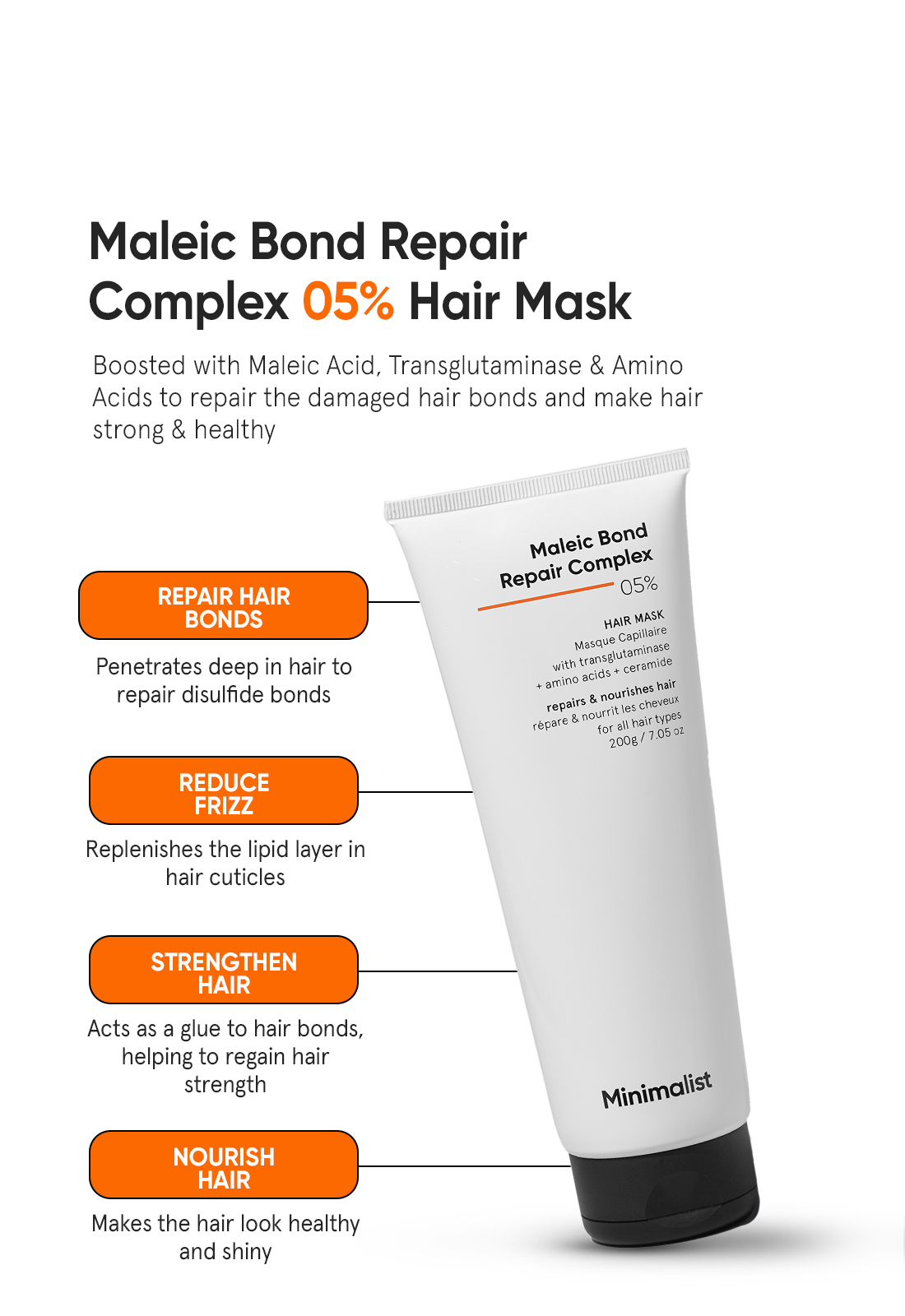 Maleic Bond Repair Complex 5% Hair Mask - Image 2