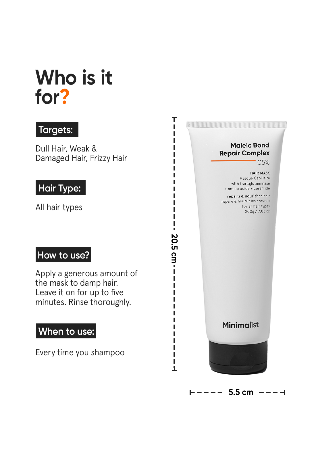 Maleic Bond Repair Complex 5% Hair Mask - Image 4