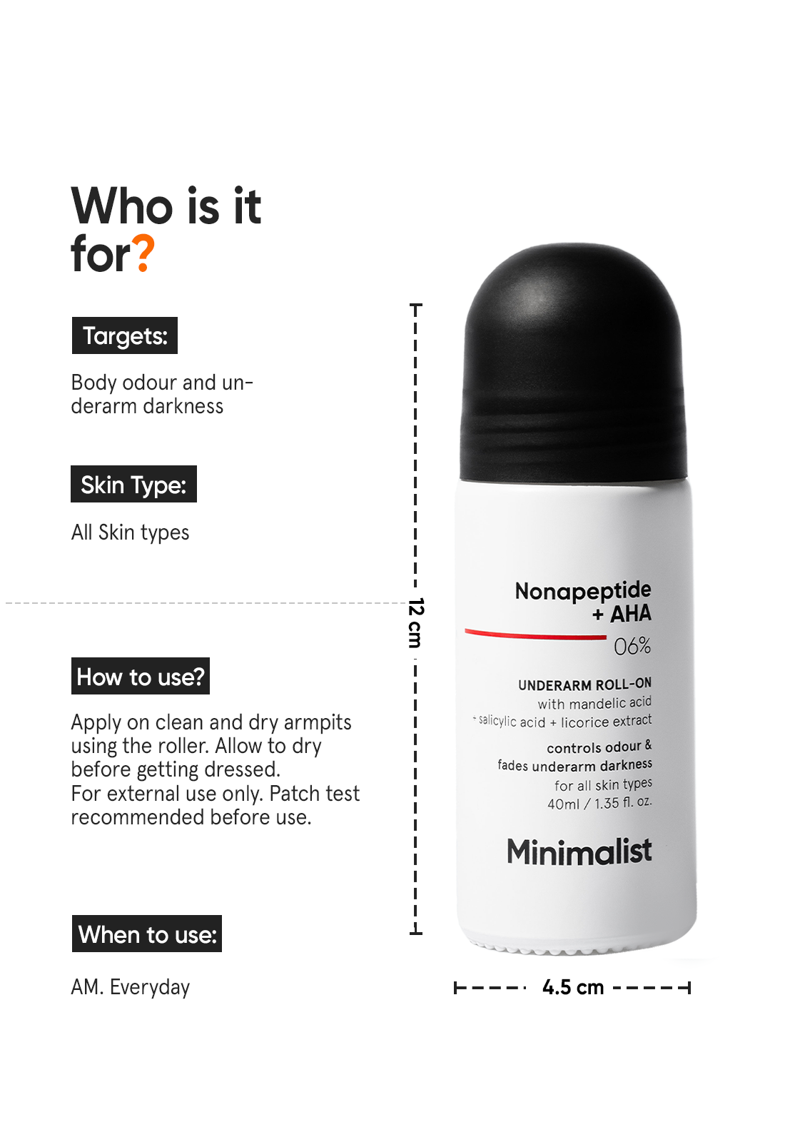 Nonapeptide + AHA 6% Underarm Roll-On - Image 3